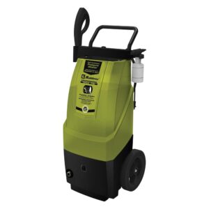 Koblenz 1,900 PSI Self-Contained Pressure Washer Powerful 1,900psi engine Does not require water hose connection 7.92gal water tank Washes a full-size SUV Auto shutoff system Water flows at 1.19L/min Max water temperature: 104°F 16.4ft high-pressure hose 35ft line cord Detergent tank Wheels offer easy transport Accessory holder & ergonomic handle 1-year warranty Includes water gun, wand with adjustable nozzle & solution dispenser