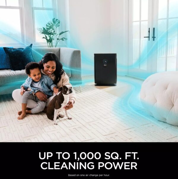 Shark Air Purifier 4 True HEPA with Advanced Odor and Fumes Lock The Shark™ Air Purifier 4 with Anti-Allergen Multi-Filter uses Clean Sense IQ™ technology to constantly track air quality & auto-adjust power. It purifies the air with 4 powerful fans and anti-allergen HEPA filtration with advanced odor protection. Four high-speed micro-fans work together to evenly distribute airflow across the filter and provide a remarkably quiet clean, and incredibly fast clean air delivery rate. Clean Sense IQ™ tracks air quality and auto-adjusts to constantly maintain clean air in your home. The easy-to-use control panel displays data in real time. The Shark™ Air Purifier 4-Fan NANOSEAL™ Filter with true HEPA and Advanced Odor Lock & Fumes Lock captures 99.98% of large, small, & micro sized particles from the air and is equipped with carbon for heightened protection against household odors (cooking, cleaning products, & more), VOCs, and fumes such as formaldehyde found in plants, furniture, and flooring. Shark’s revolutionary 4-fan technology combines with a real time feedback display to give you clarity and confidence in the air you breathe. The four fans working together in tandem generate the power to purify up to 1,000 square feet evenly distributing airflow across the filter. An easy-to-use remote gives you complete control from up to 15 feet away. Assembled Size  17"L x .8.89" W x 24.29" H 120 volts Charcoal Gray LED dual display Touch screen 4 settings Filter with true HEPA captures 99.98% of large, small, & micro-sized particles 4 high-speed micro-fans work together to evenly distribute airflow Advanced odor guard protects against household odors Four high-speed fans provide a remarkably quiet clean Clean Sense IQ™ tracks air quality and auto-adjusts to maintain clean air