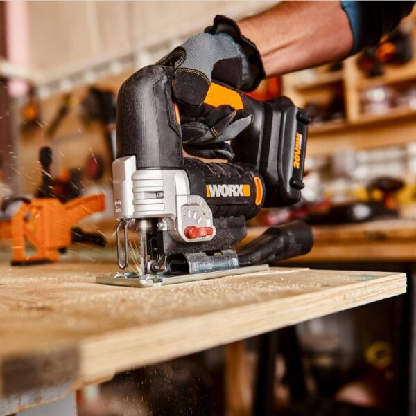 Worx PowerShare 20-Volt 3-Tool Combo Kit with Drill Driver, Jigsaw and Flexible LED Light (2 Batteries and Charger Included) [265 IN-LBS OF TORQUE] The drill has a 15-position clutch to find just the right way to use all that power, depending on the job [COMFORT & CONTROL] The drill's rubber handle absorbs vibration while adding grip. And at only 3 lbs. in total tool weight, you can drill for a long time without fatigue [ORBITAL/PENDULUM FUNCTION] The jigsaw uses a cutting stroke with more efficiency than traditional back-and-forth strokes [SAME BATTERY, EXPANDABLE POWER] The same battery powers over 75+ 20V, 40V, and 80V lifestyle, garden, and power tools in the Power Share family [VARIABLE SPEED CONTROL] Both the drill and jigsaw are capable of variable speeds for controlled cutting on various materials and a wide variety of projects [COMPACT DESIGN] Both the drill and jigsaw have ergonomic form-factors that make them easier to grip and maneuver [360° OF ROTATION] The flexible light has a bendable shaft that helps illuminate small, hard to reach areas [INCLUDES] Cordless Drill/Driver (WX101L.9), Cordless Jigsaw (WX543L.9), Flex Light (WX028L), (2) 20V Power Share batteries, charger, carry bag