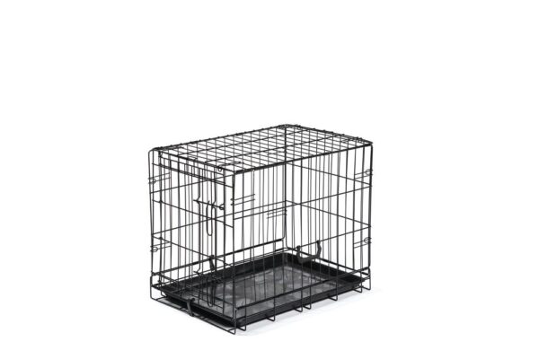 Master Paws® Large Wire Dog Kennel - 36 x 23 x 26 Give your dog a safe place to go with Master Paws Single Door Crate. Whether you're away or crate training, Master Paws is safe and secure with a slide-bolt latch for maximum security. Assembly is easy and does not require any tools - simply unfold and lock in place. Master Paws Dog Crate also comes with convenient carrying handles for easy portability and a ABS plastic pan. Master Paws offers Single Door Dog Crates in multiples sizes for dogs ranging in weight from 11 pounds to 90 pounds.
