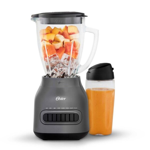 Oster Easy-to-Clean Blender with Dishwasher-Safe Glass Jar with a 20 oz. Blend-n-Go Cup 6