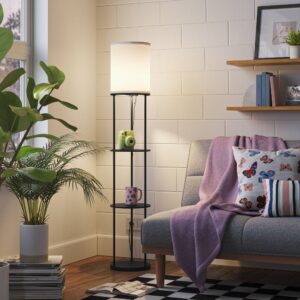 Shelf Lamp Black - Room Essentials